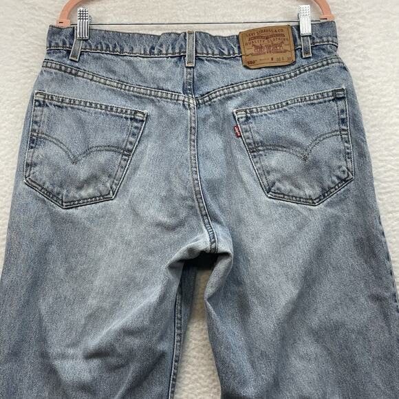 Vintage Levis 550 Jeans Mens 36x30 Blue Relaxed Fit Straight Leg Red Tab 90s - Picture 6 of 15